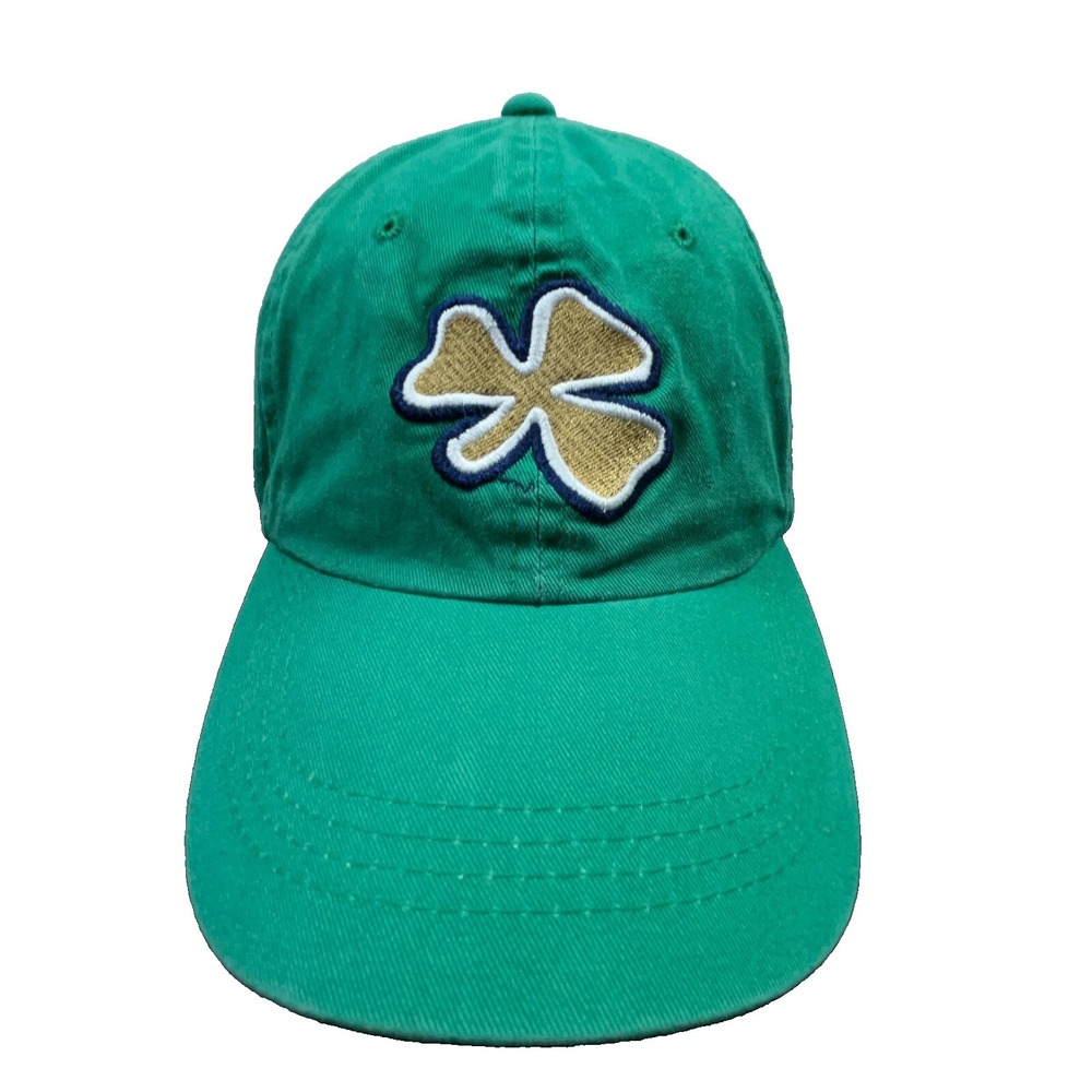Notre Dame Fighting Irish Hat Cap Strap Back Green Gold Base Ball Dad Adjustable
